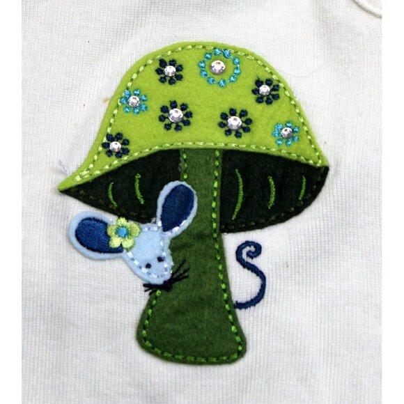 NWT 2004 Gymboree Hide & Seek T-shirt Mushroom Mouse Felt Applique sz 8 - Picture 4 of 8